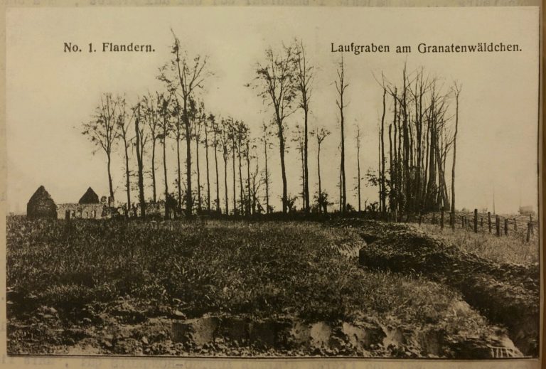 063 Flandres - tranchée au bosquet de grenades